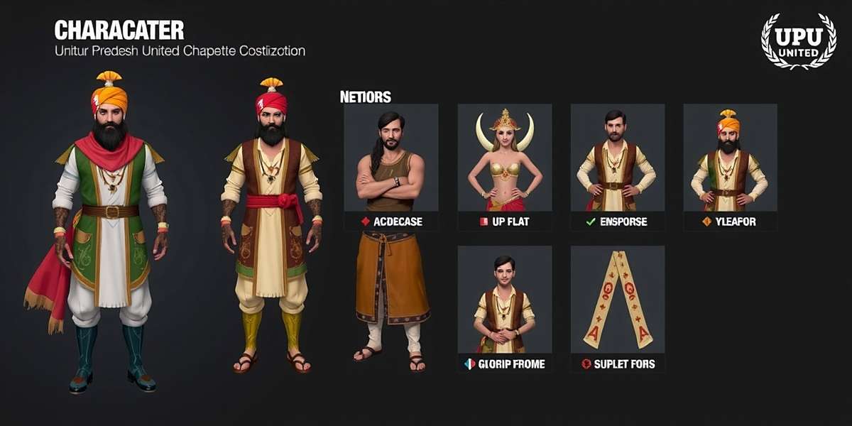 Uttar Pradesh United Character Customization Uttar Pradesh United character customization screen showing various traditional UP outfits